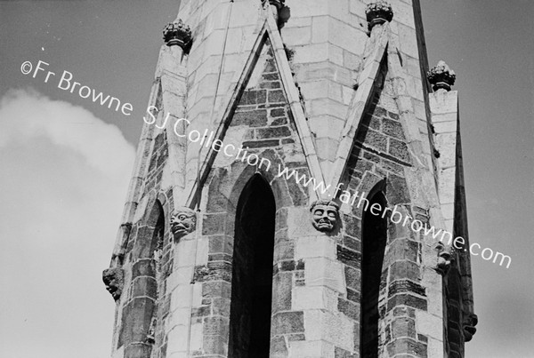 CHRIST CHURCH CLOSE UP CORBELS ON TOWER